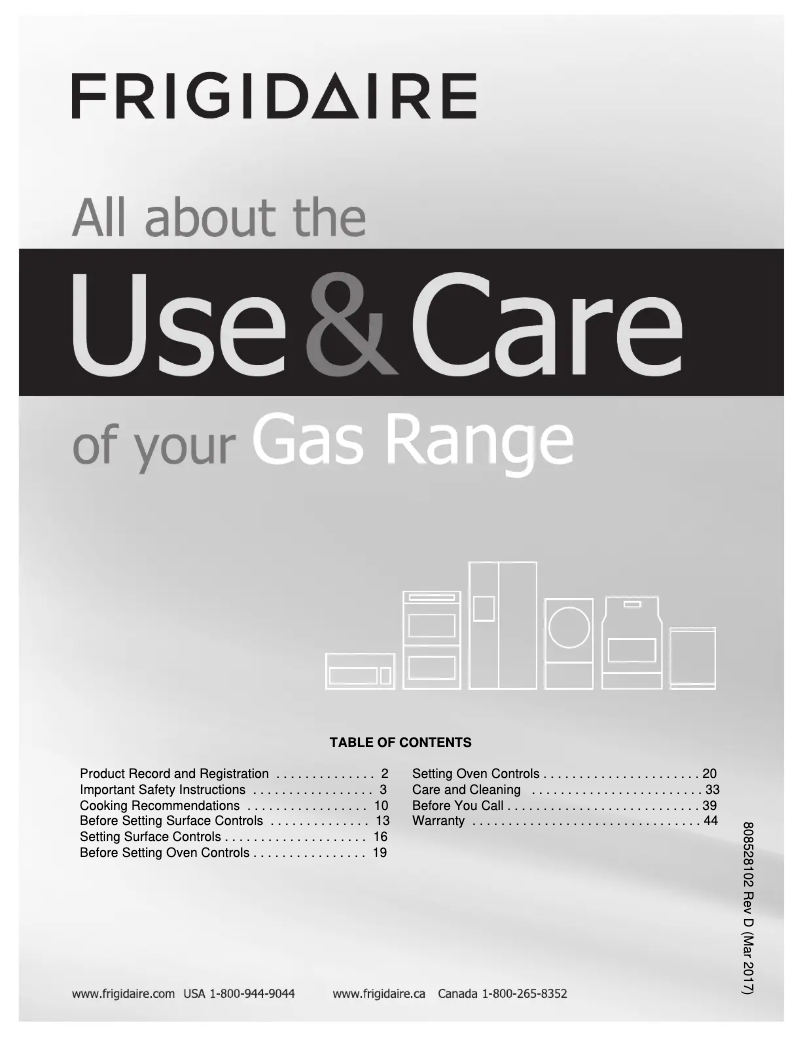 Page n°1 - Manuel utilisateur Frigidaire LFGF3054TF