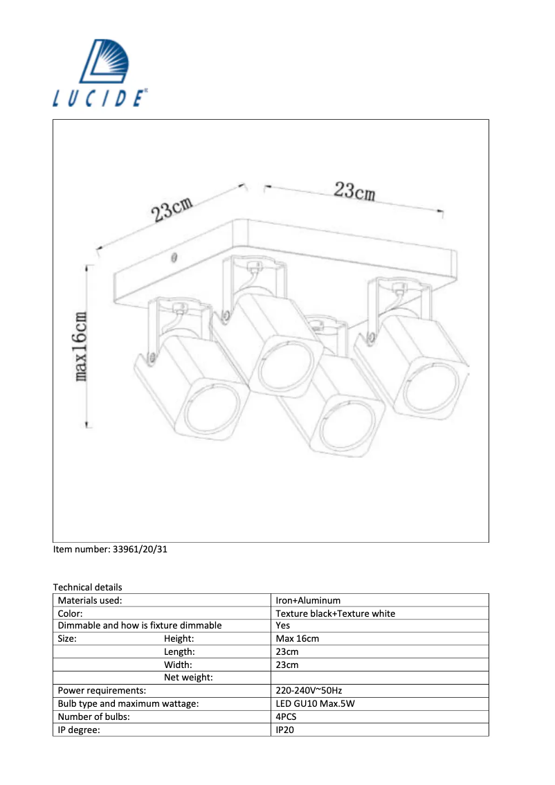Page n°1 - Manuel utilisateur Lucide ROAX