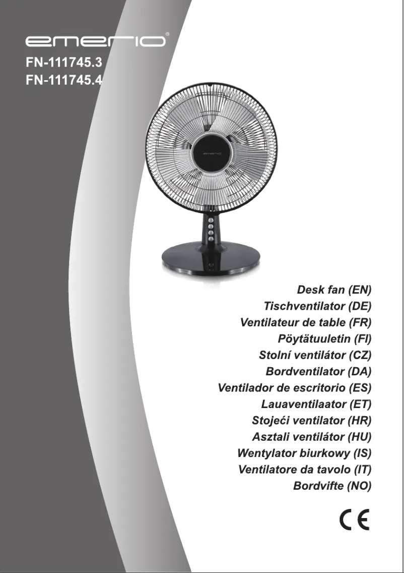 Page 1 de la notice Manuel utilisateur Emerio FN-111745