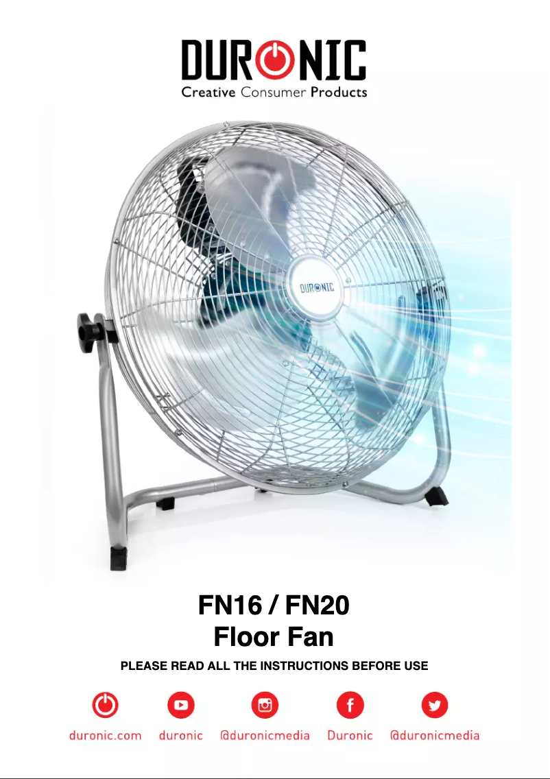 Page 1 de la notice Manuel utilisateur Duronic FN16