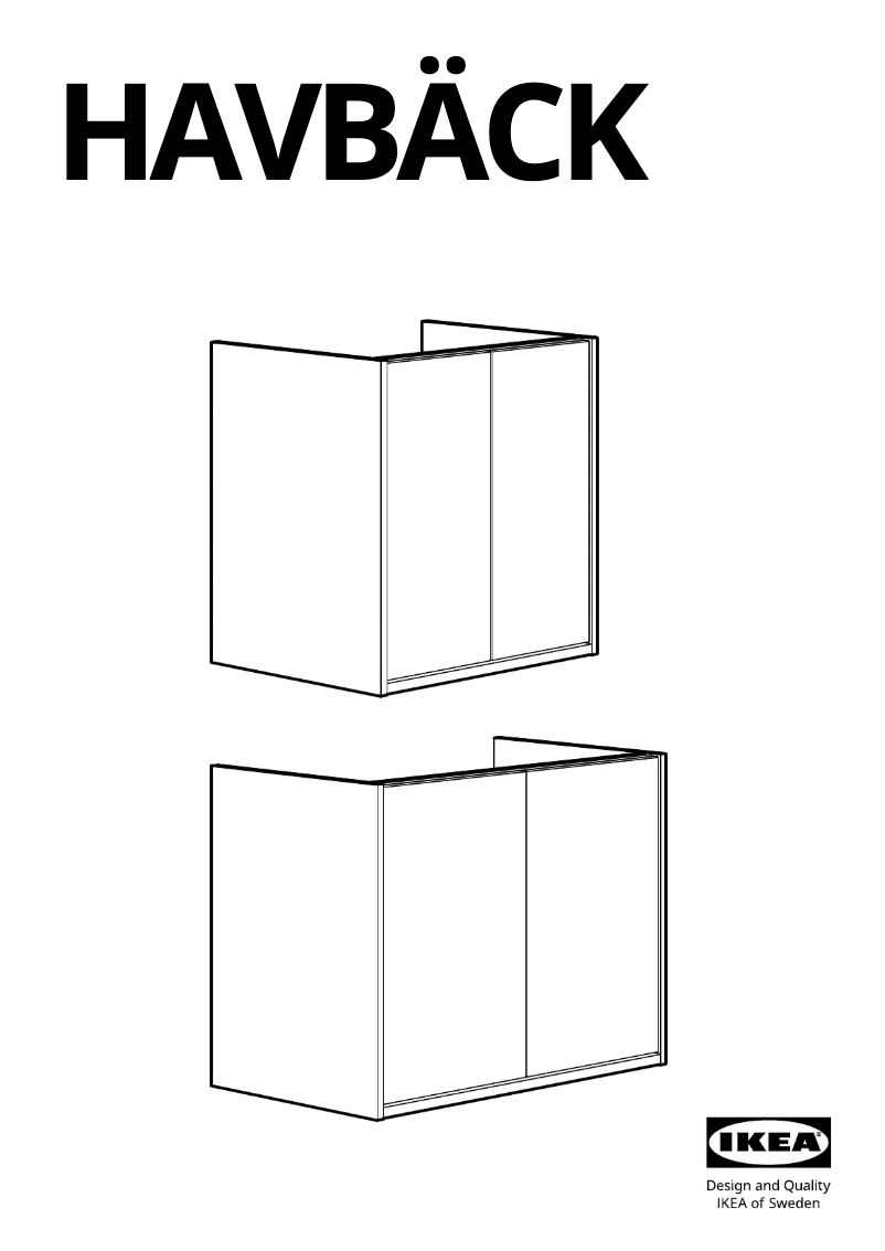 Page 1 de la notice Manuel utilisateur Ikea HAVBÄCK 305.352.32