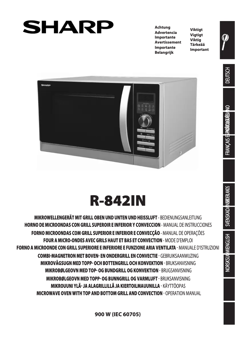 Page n°1 - Manuel utilisateur Sharp R-842IN