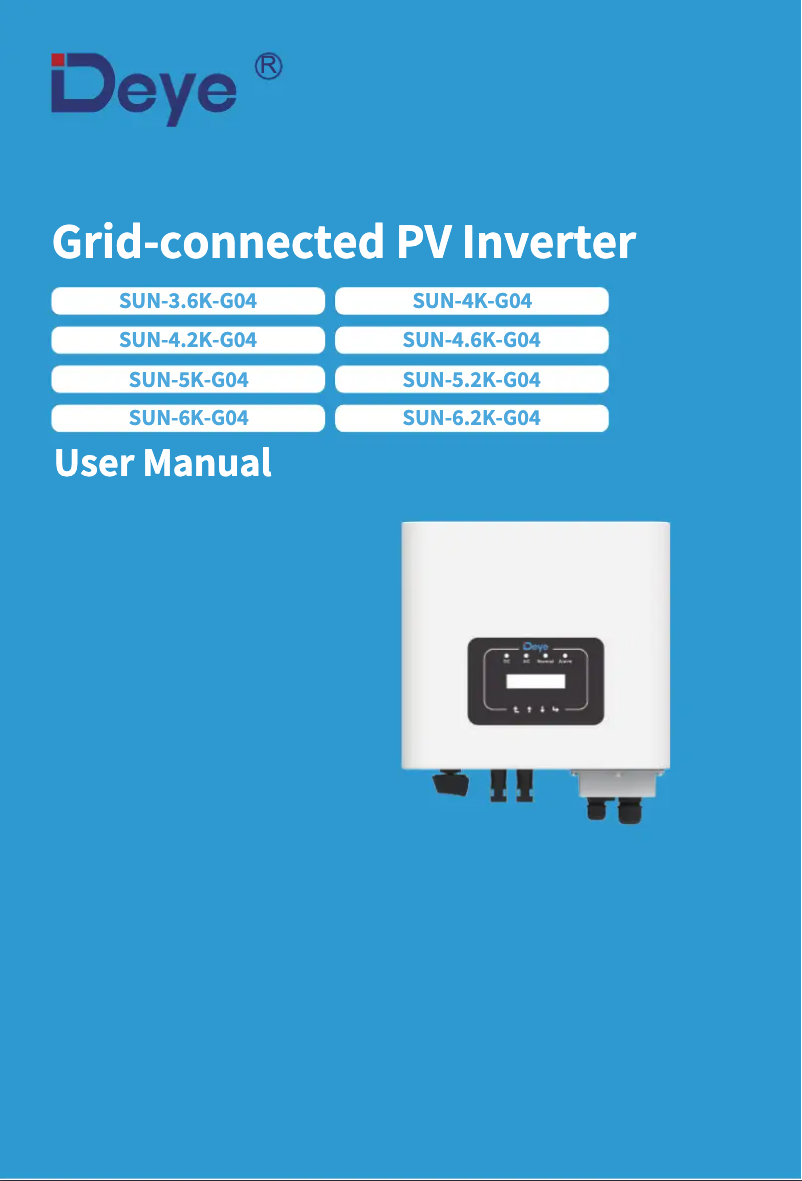 Page 1 de la notice Manuel utilisateur Deye SUN-4.6K-G04