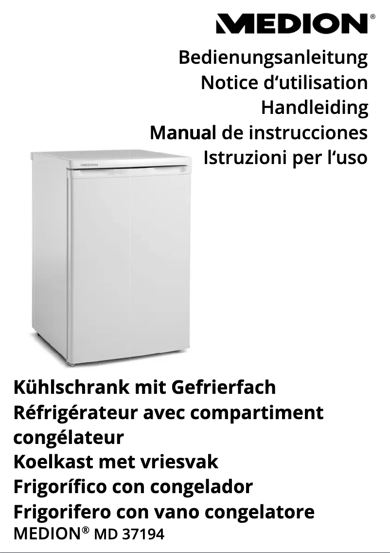 Image de la première page du manuel de l'appareil MD 37194