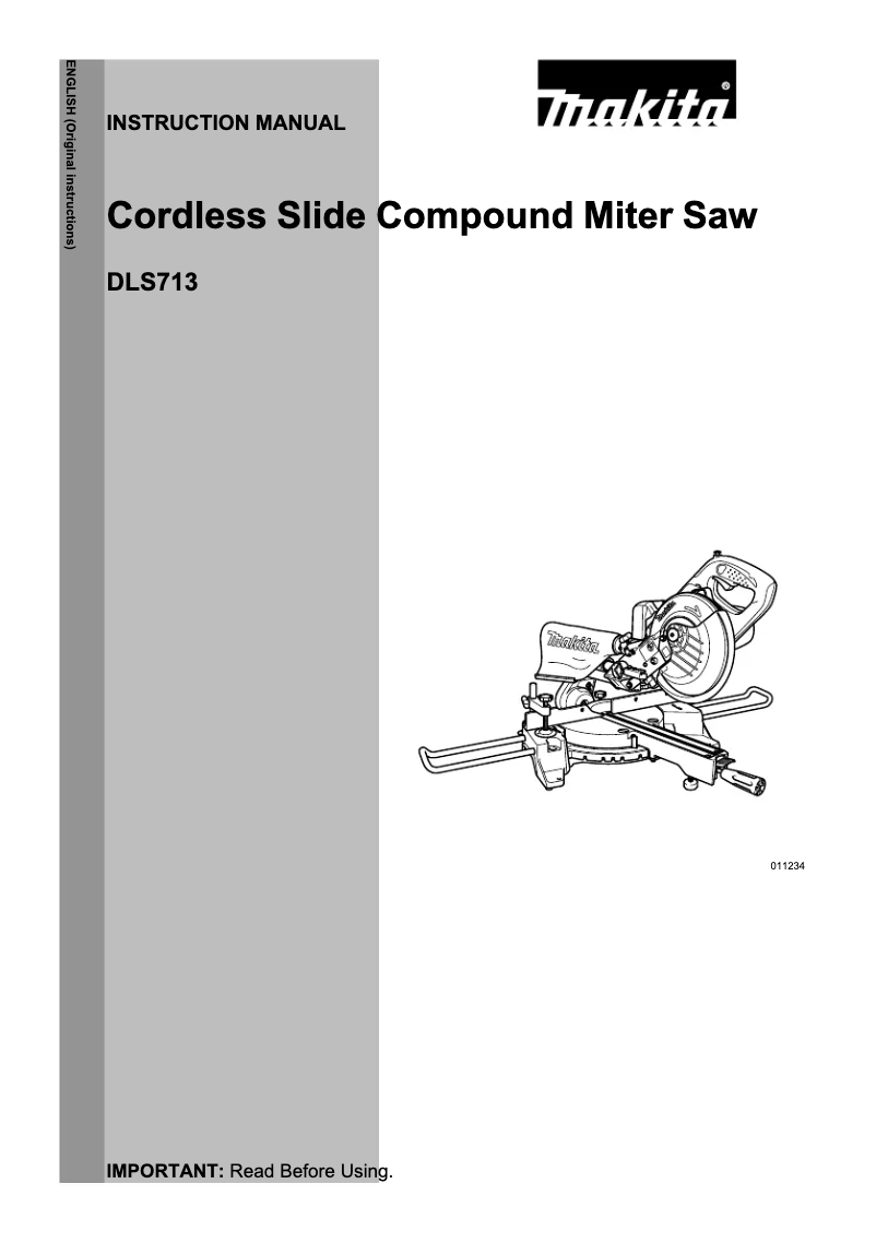 Page n°1 - Manuel utilisateur Makita DLS713NRTE