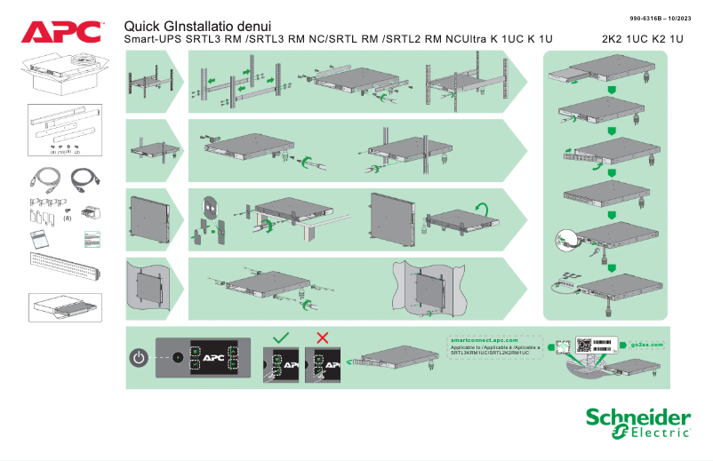 Page n°1 - Guide de démarrage rapide APC Smart-UPS Ultra SRTL3KRM1UNC