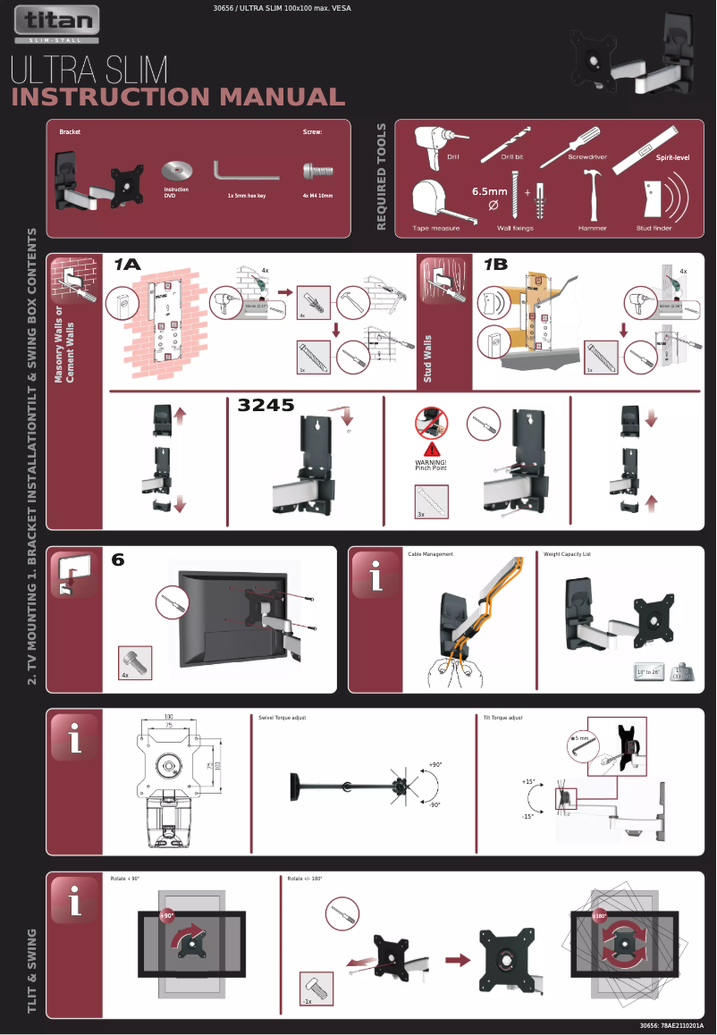 Page 1 de la notice Manuel utilisateur Titan 30656