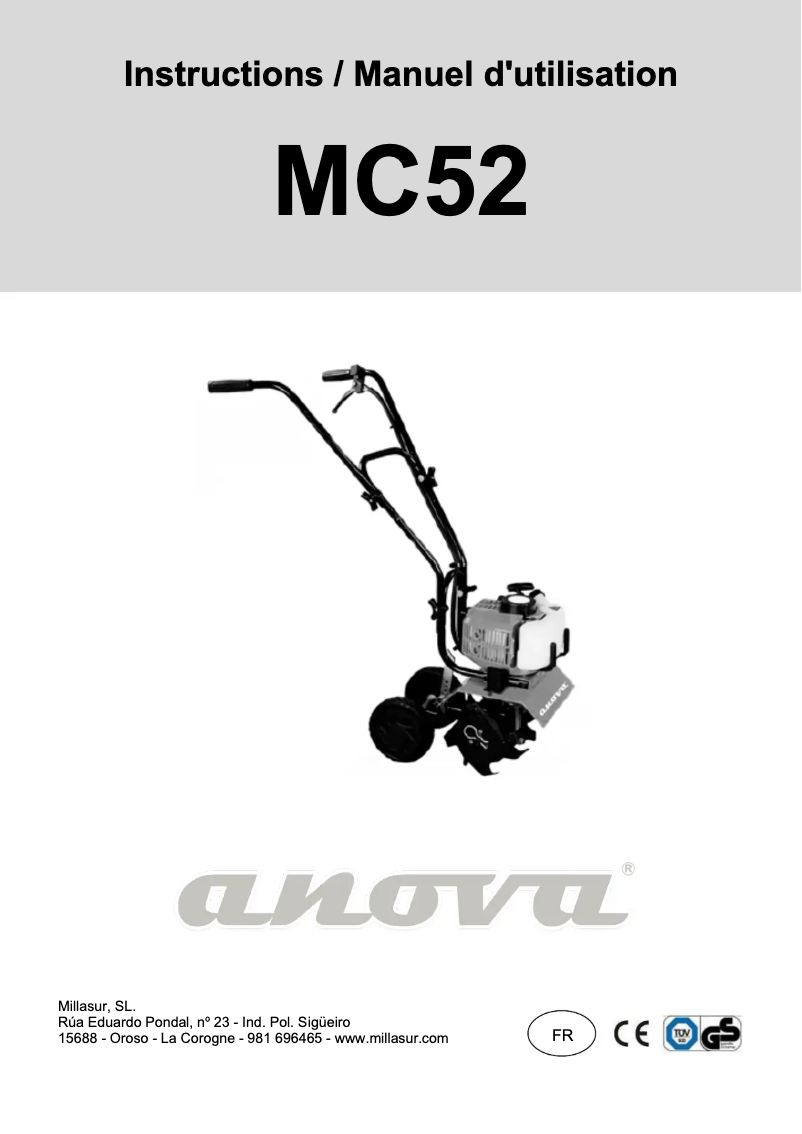 Imagen de la primera página del manual del dispositivo MC52