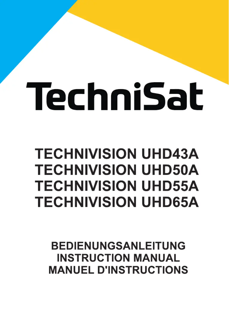 Page 1 de la notice Manuel utilisateur TechniSat TechniVision UHD65A