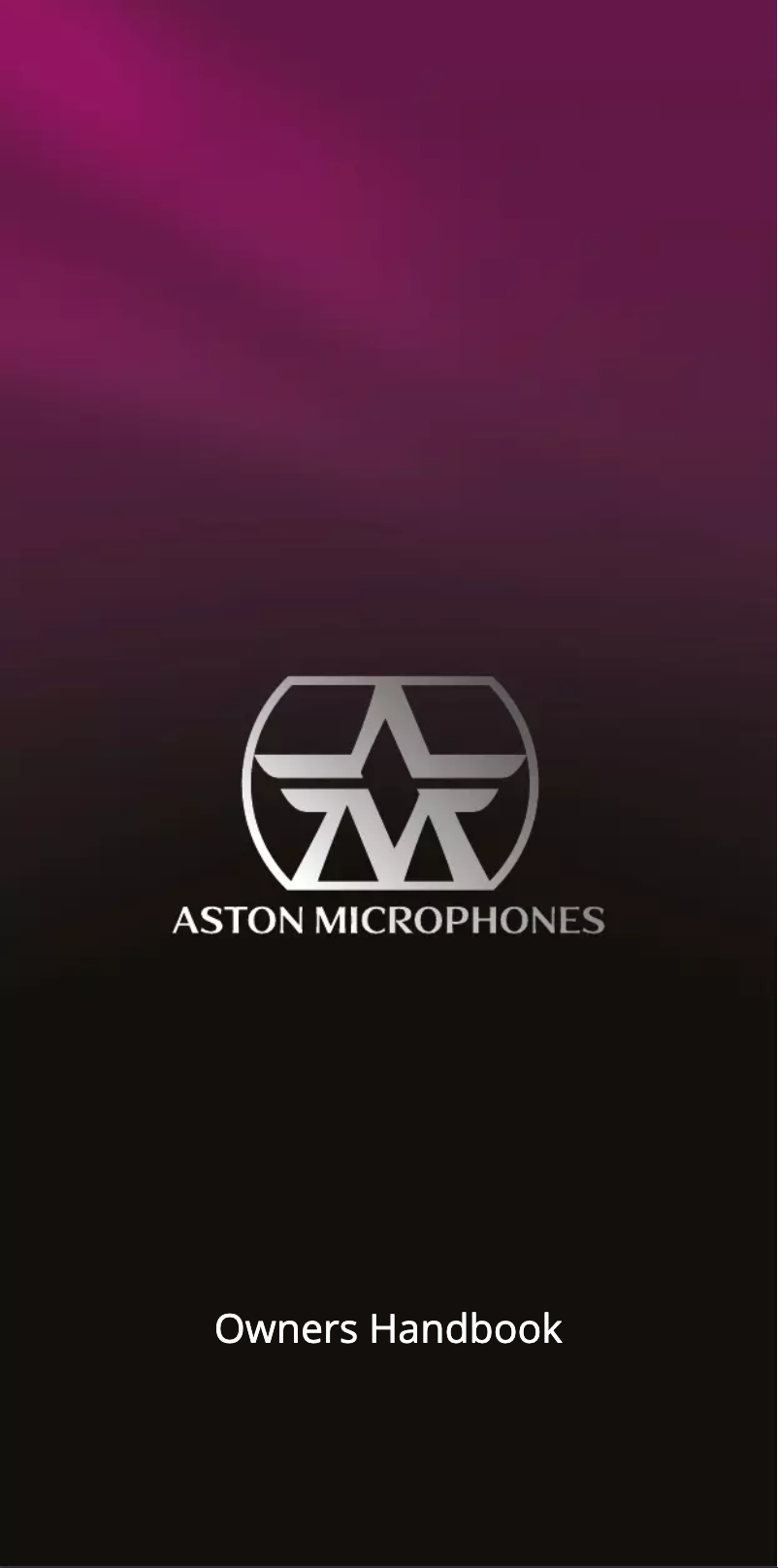 Page 1 de la notice Manuel utilisateur Aston Microphones Stealth
