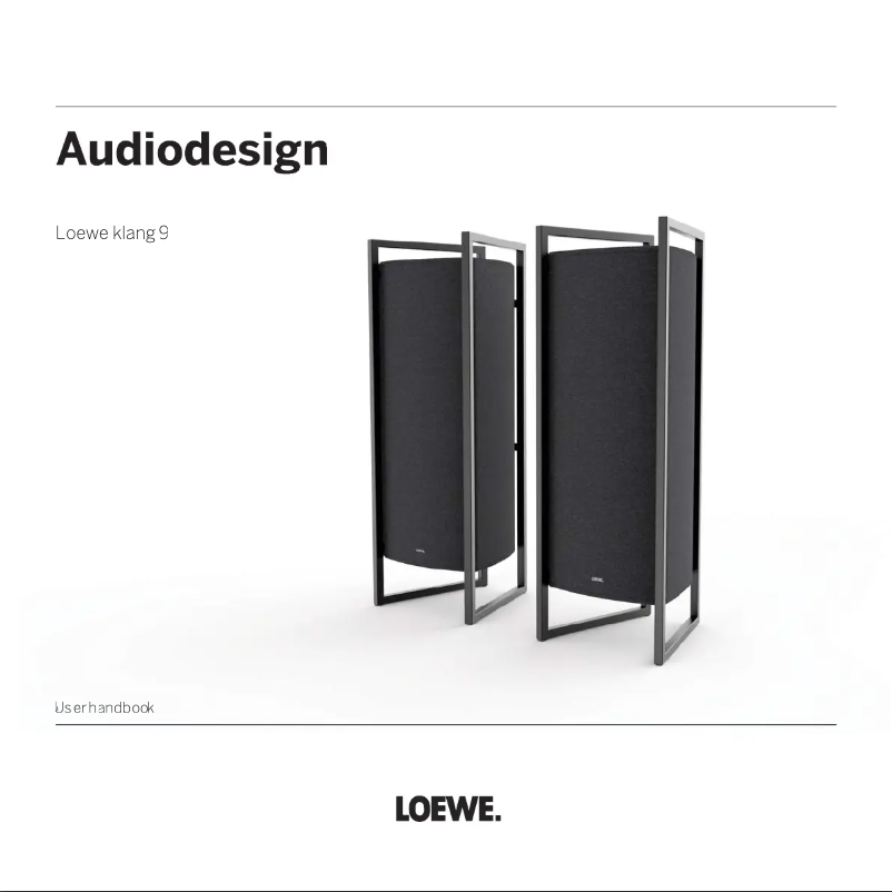 Page n°1 - Manuel utilisateur Loewe Klang 9