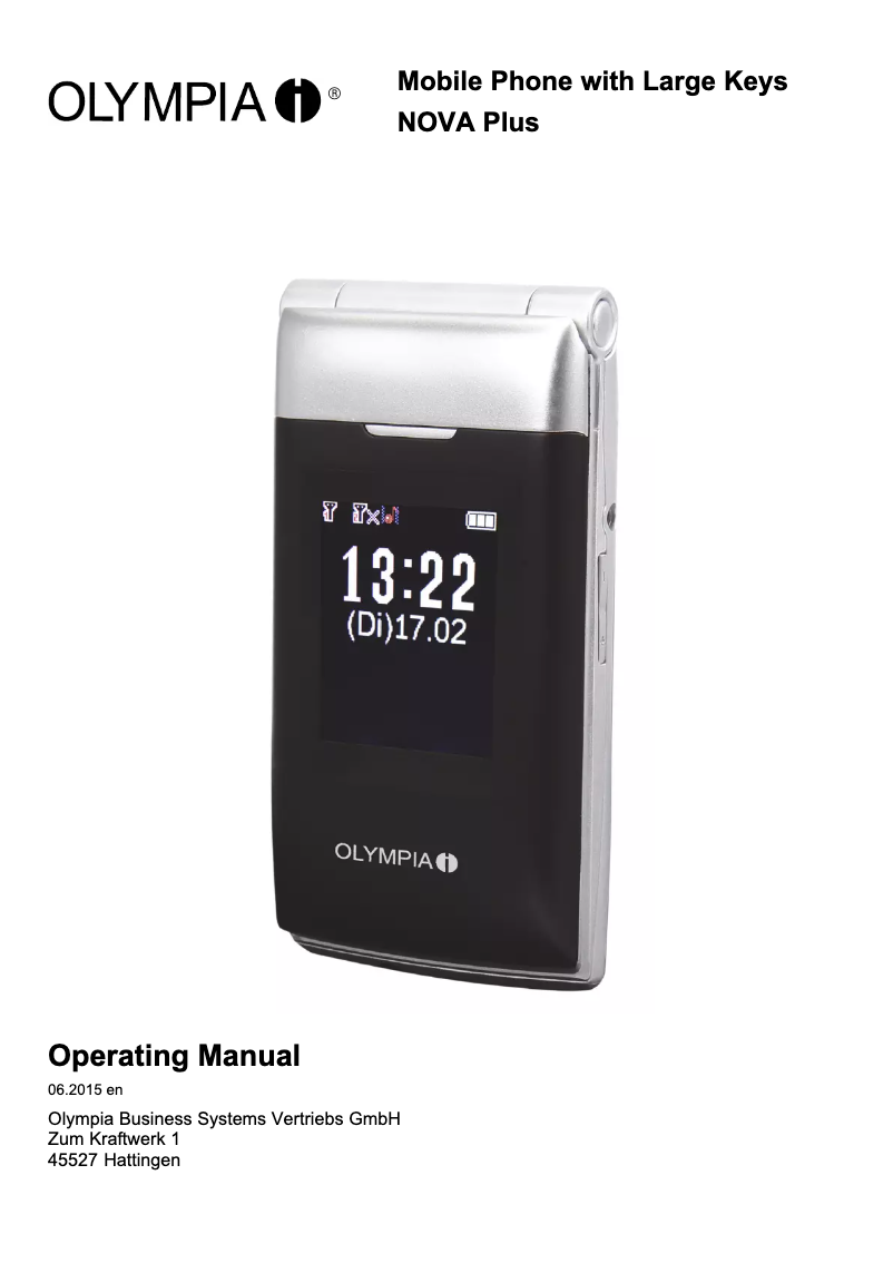 Page 1 de la notice Manuel utilisateur Olympia NOVA Plus