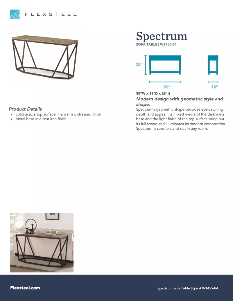 Page 1 de la notice Manuel utilisateur Flexsteel Spectrum SW1455-04