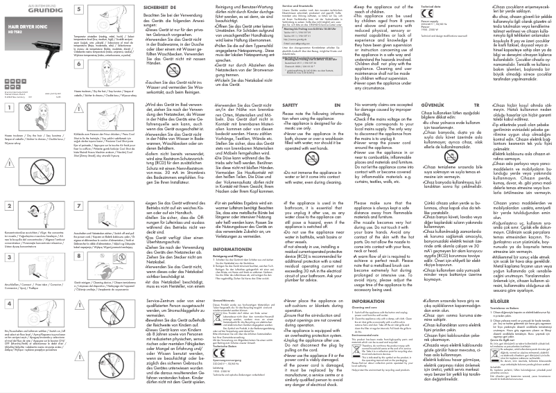 Page n°1 - Manuel utilisateur Grundig HD 7582
