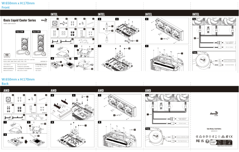 Page 1 de la notice Manuel utilisateur AeroCool Oasis L360