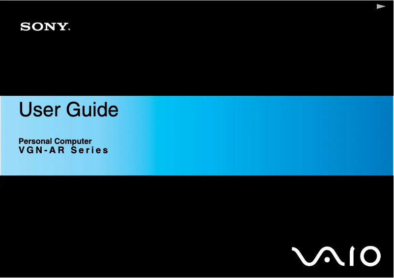Page n°1 - Manuel utilisateur Sony Vaio VGN-AR770U