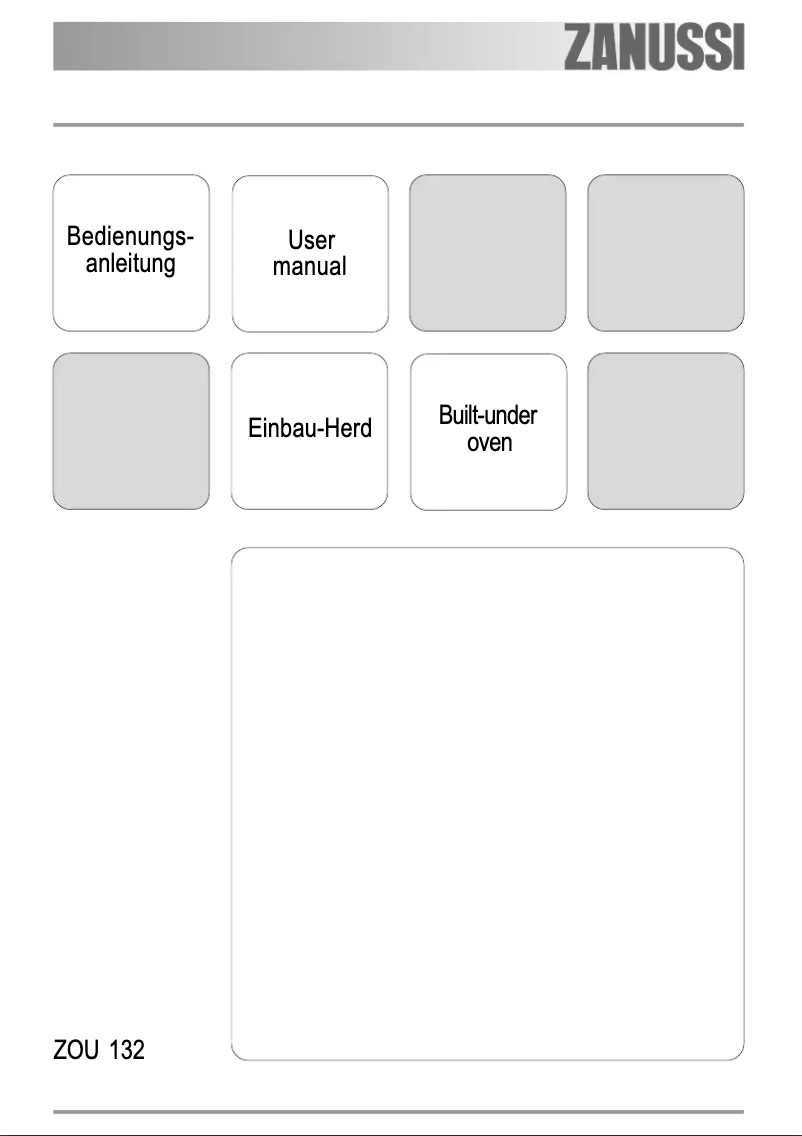 Page 1 de la notice Manuel utilisateur Zanussi SET XC32