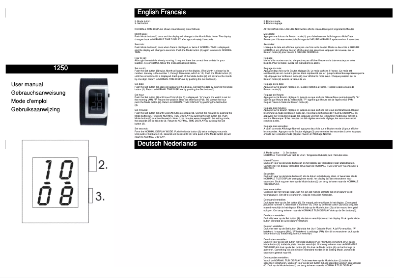 Page 1 de la notice Manuel utilisateur Davis 1250