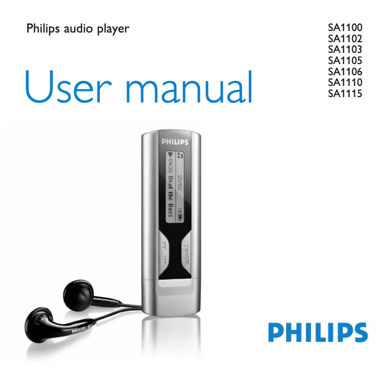 Page n°1 - Manuel utilisateur Philips SA1103