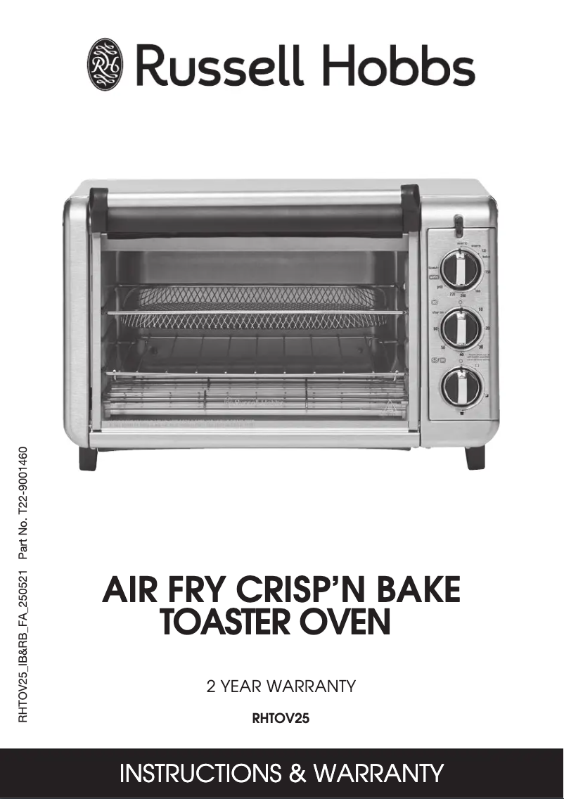 Page n°1 - Manuel utilisateur Russell Hobbs RHTOV25