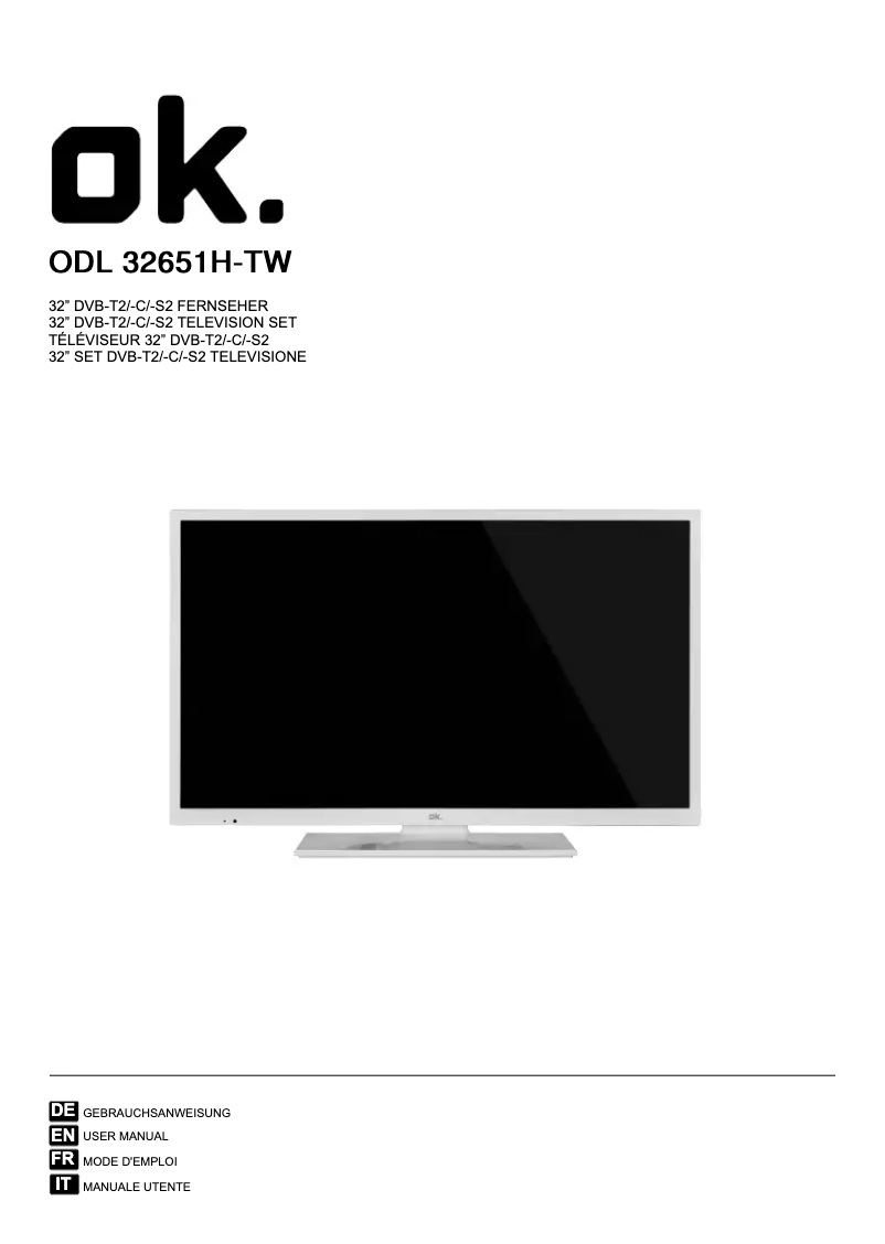 Page 1 de la notice Manuel utilisateur OK ODL 32651H-TW