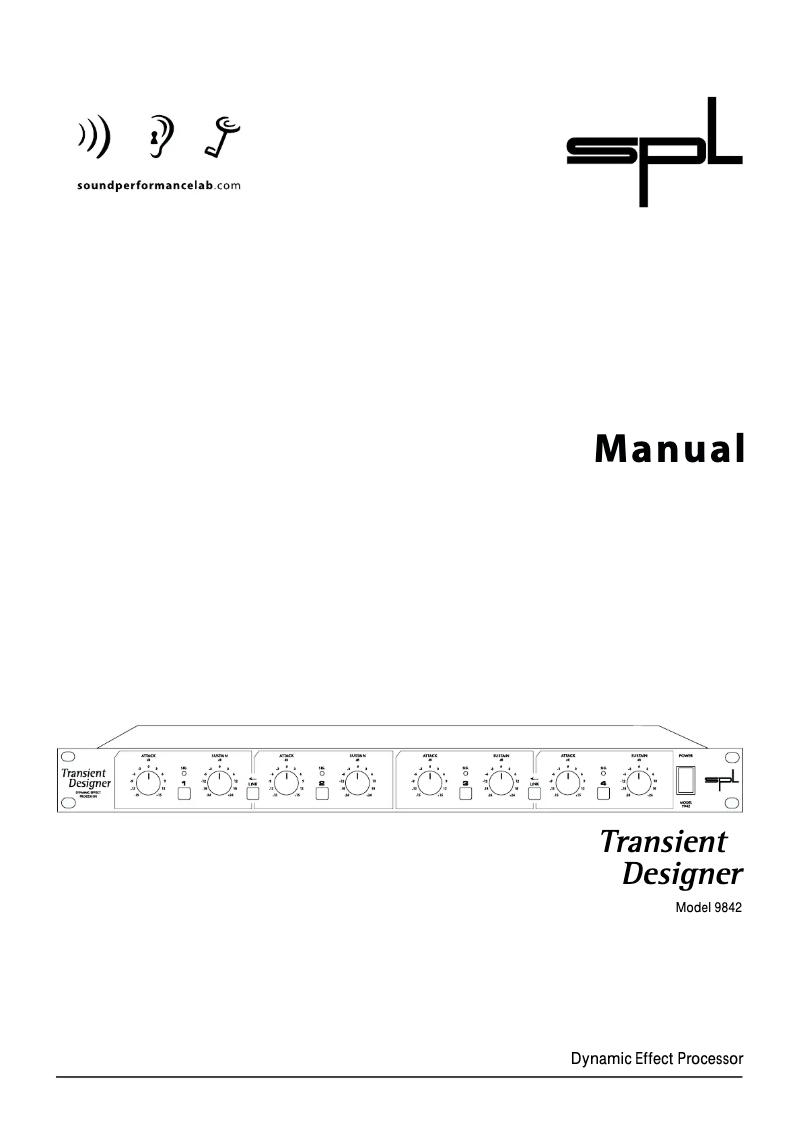 Image de la première page du manuel de l'appareil Transient Designer