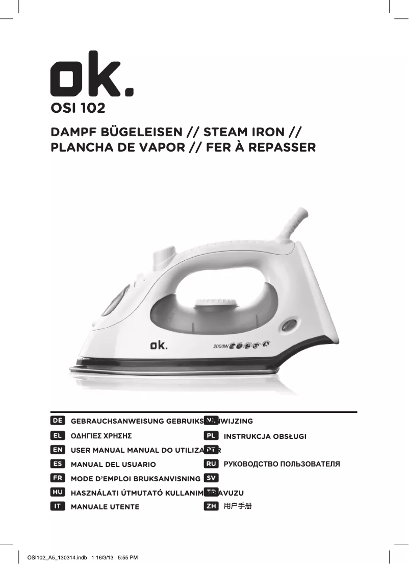 Page n°1 - Manuel utilisateur OK OSI 102