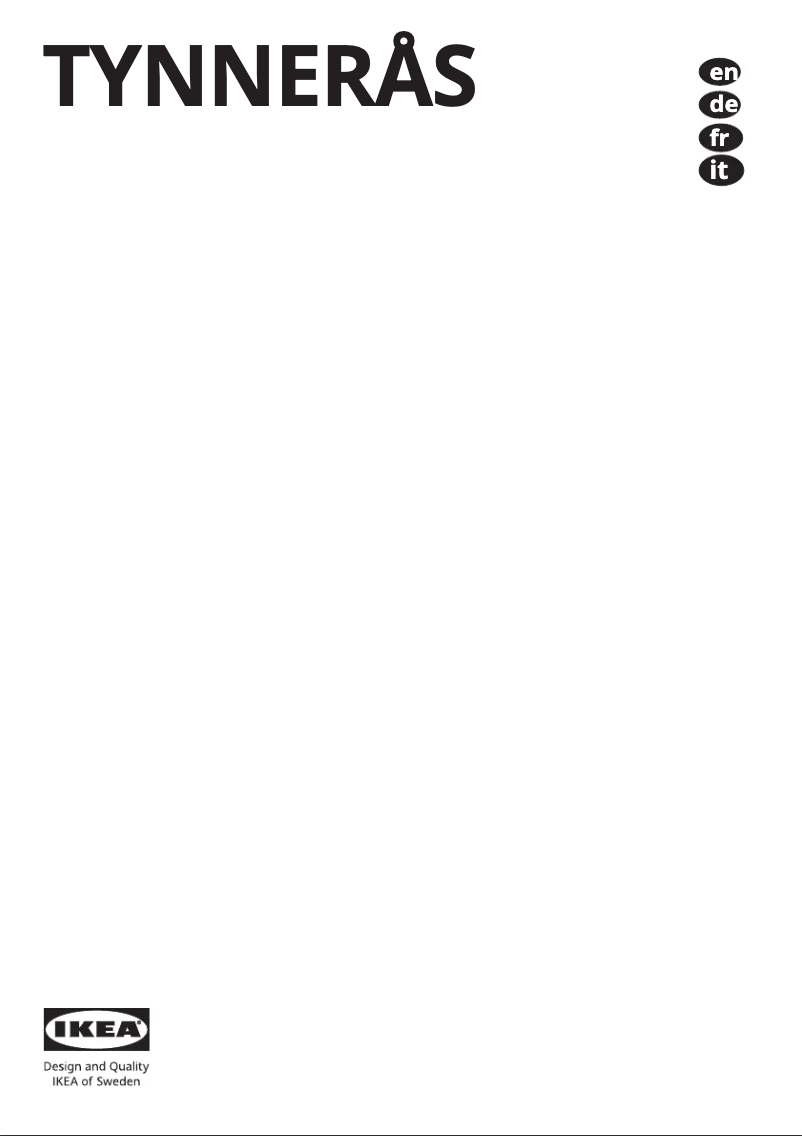 Image de la première page du manuel de l'appareil TYNNERÅS 205.680.77