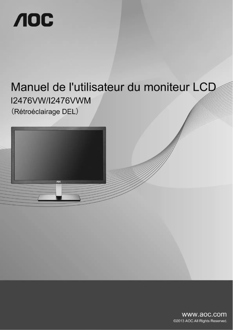Page n°1 - Manuel utilisateur AOC Style-line I2476VWM
