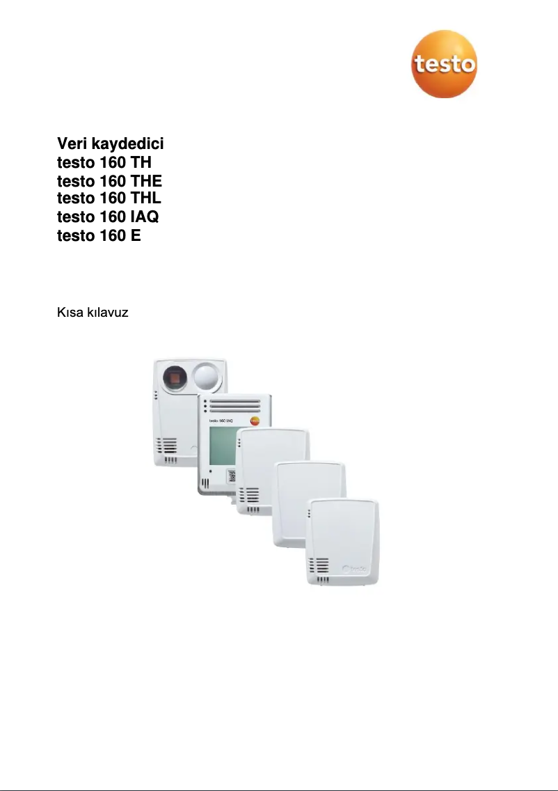 Page 1 de la notice Guide de démarrage rapide Testo 160 TH
