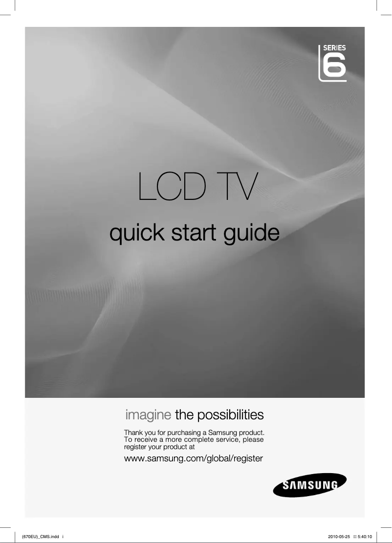 Page n°1 - Manuel utilisateur Samsung LE32C670