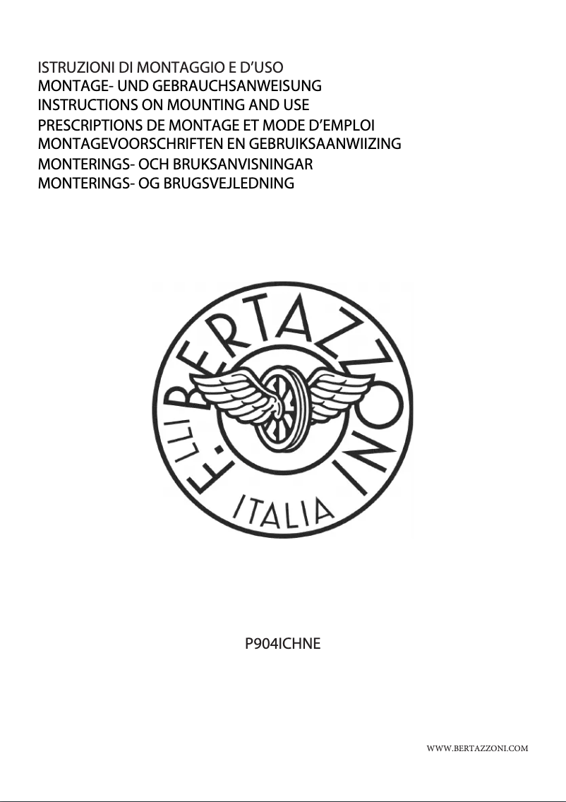 Page 1 de la notice Mode d'emploi Bertazzoni P904ICHNE