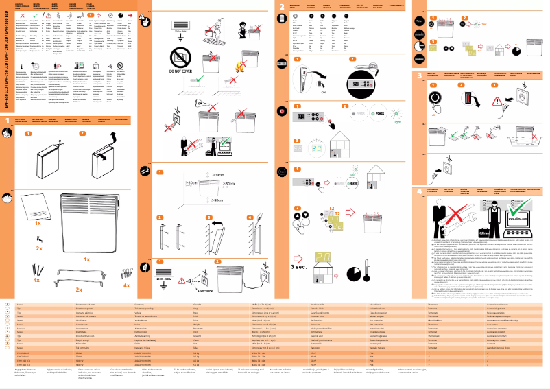 Page 1 de la notice Manuel utilisateur Qlima EPH650LCD