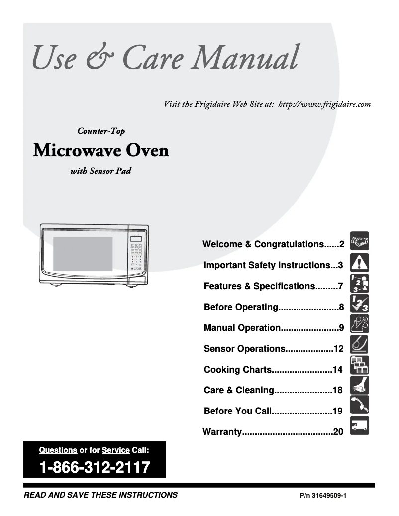 Imagen de la primera página del manual del dispositivo FFMO1611LS