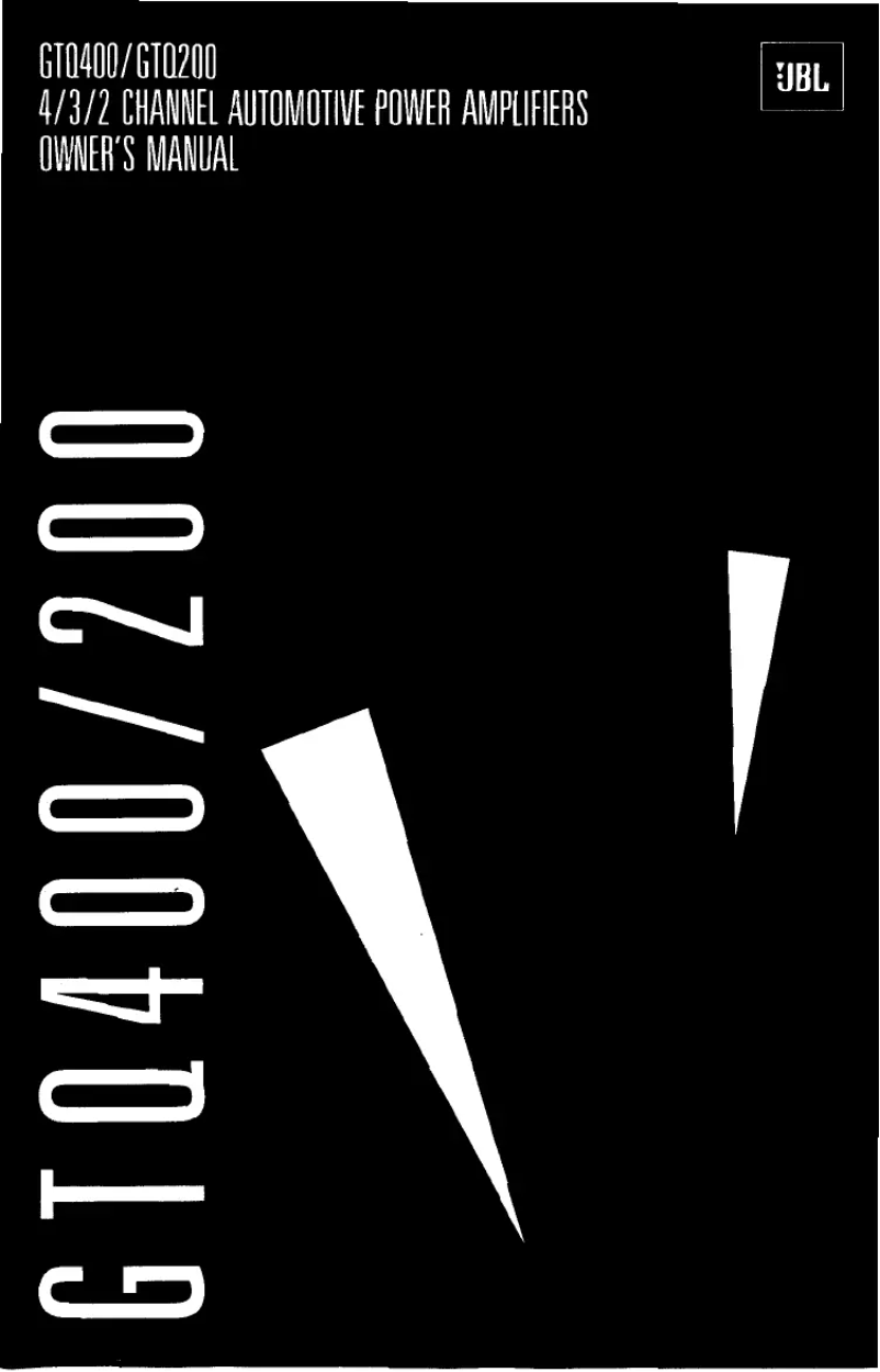 Page 1 de la notice Manuel utilisateur JBL GTQ200