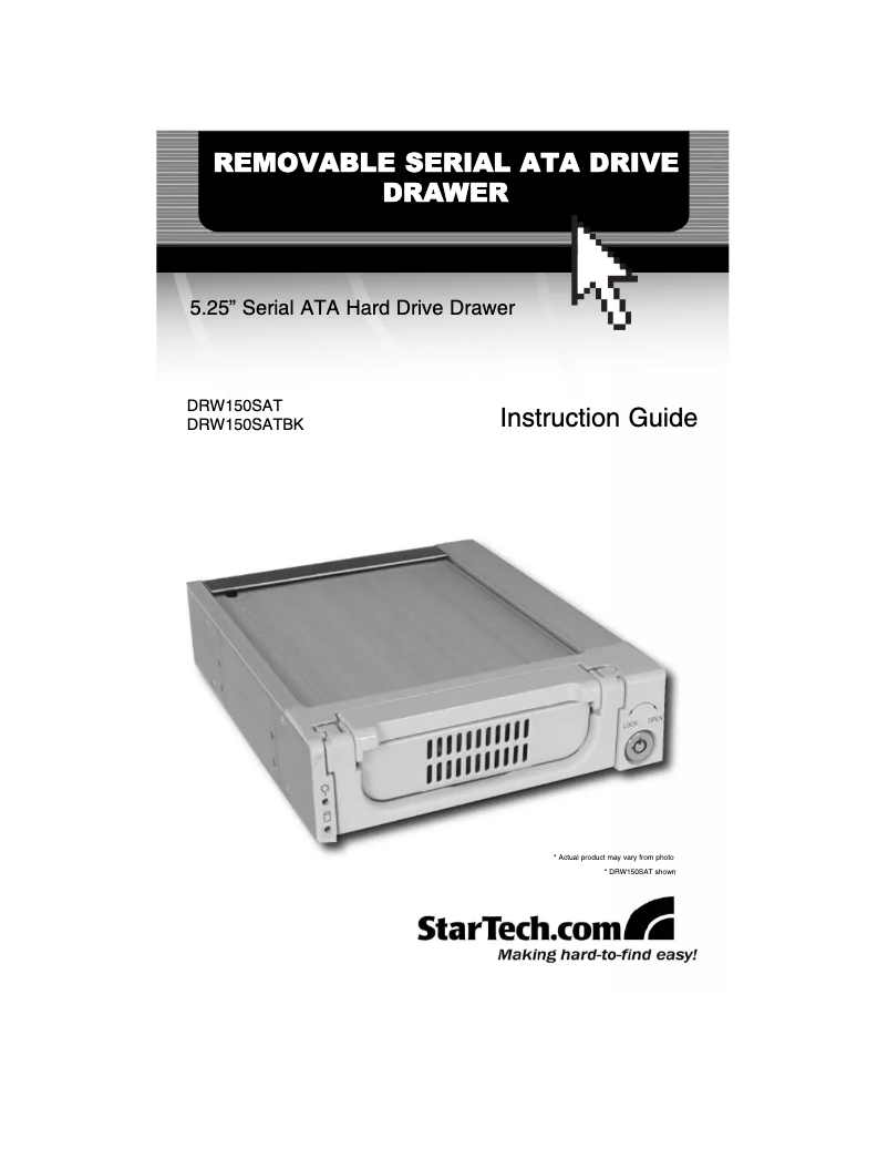 Page 1 de la notice Manuel utilisateur StarTech.com DRW150SAT
