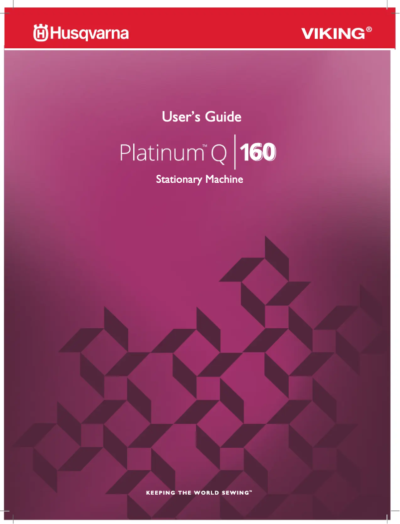 Image de la première page du manuel de l'appareil Platinum Q 160