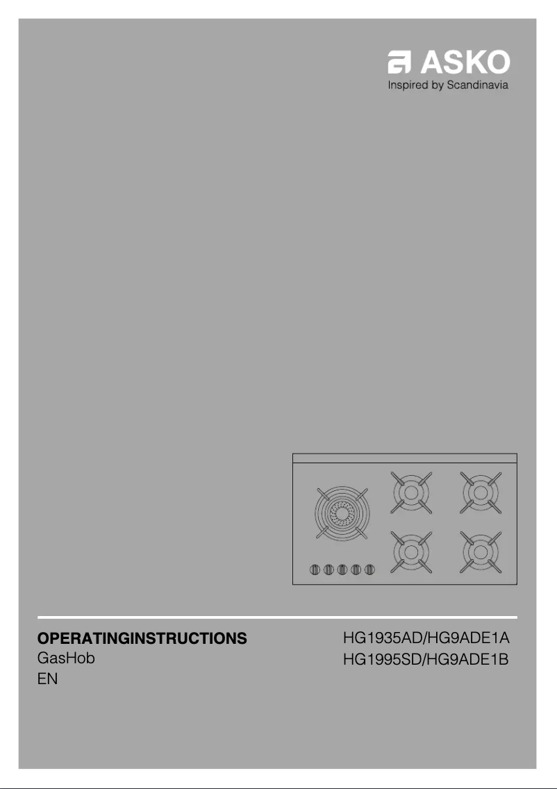 Page 1 de la notice Manuel utilisateur Asko HG1935AD