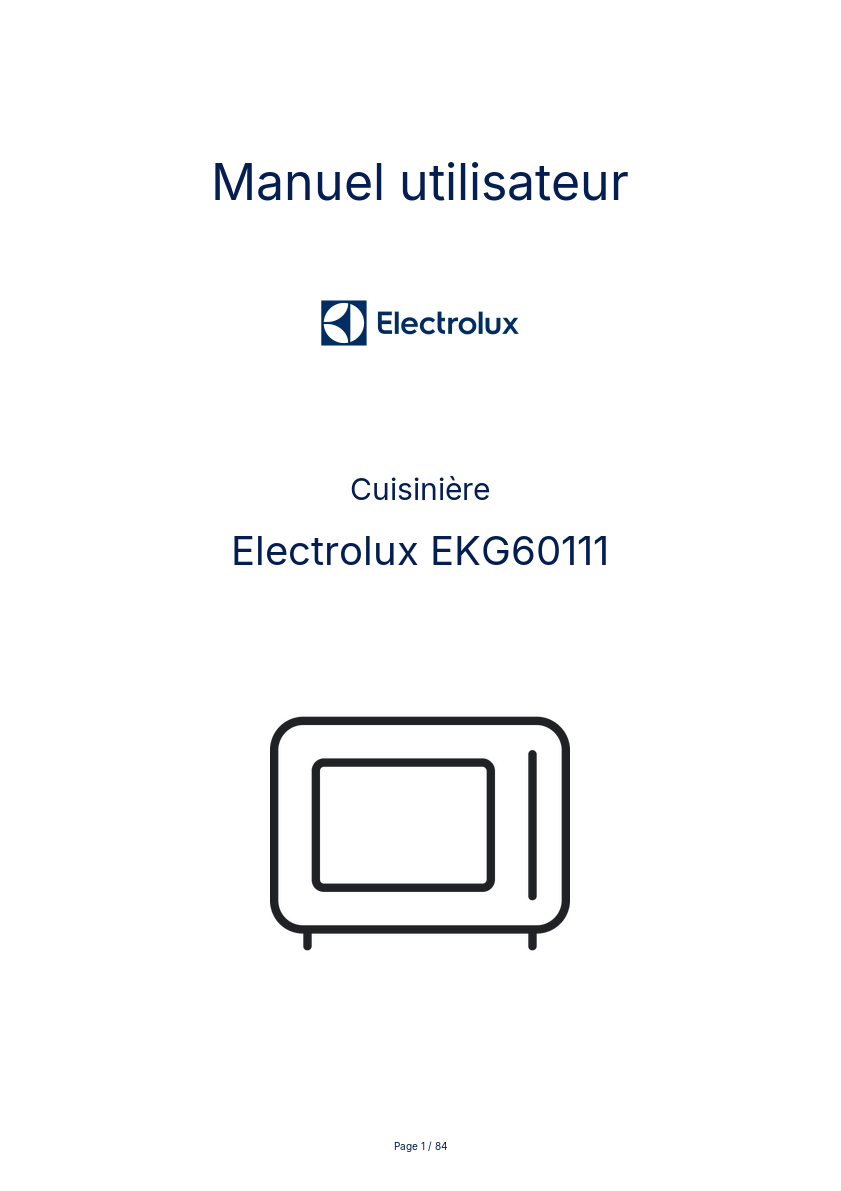 Image de la première page du manuel de l'appareil EKG60111