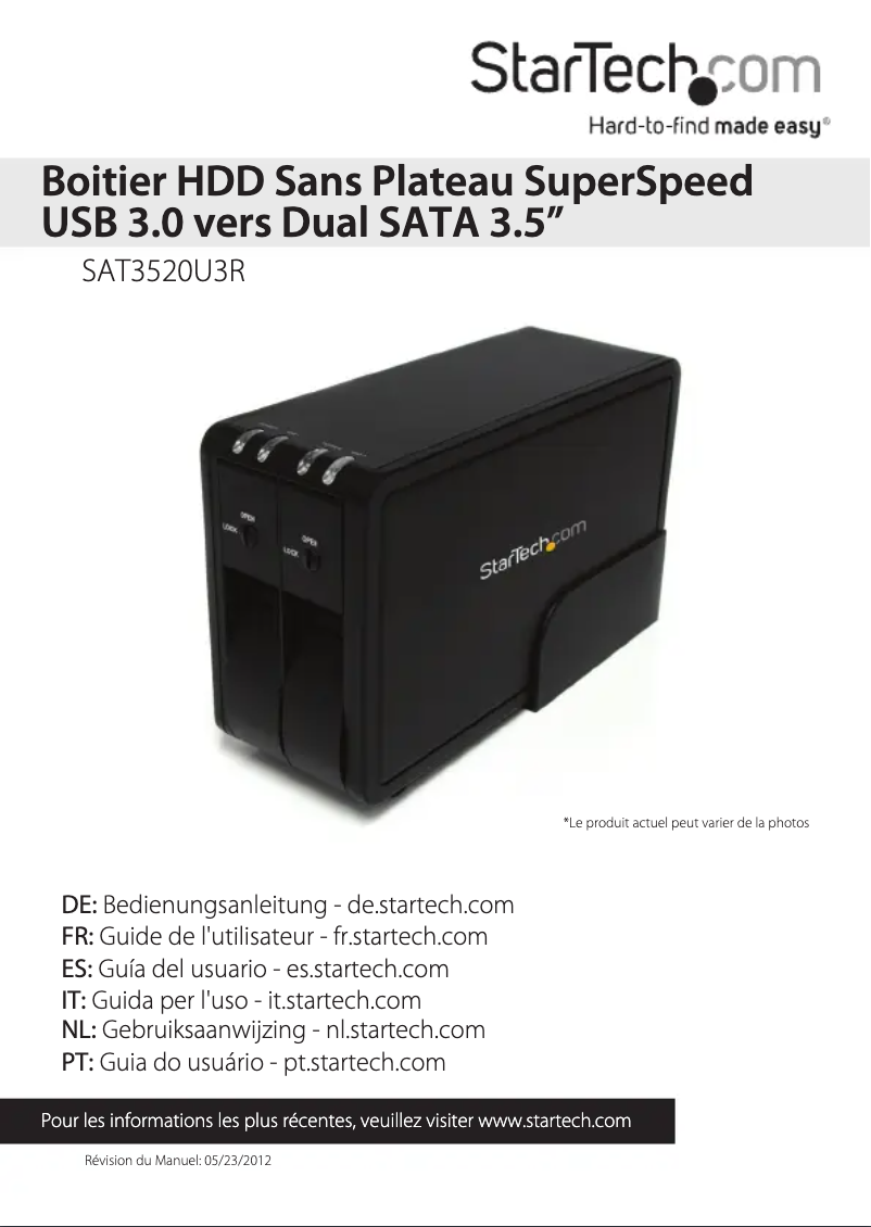 Image de la première page du manuel de l'appareil SAT3520U3R