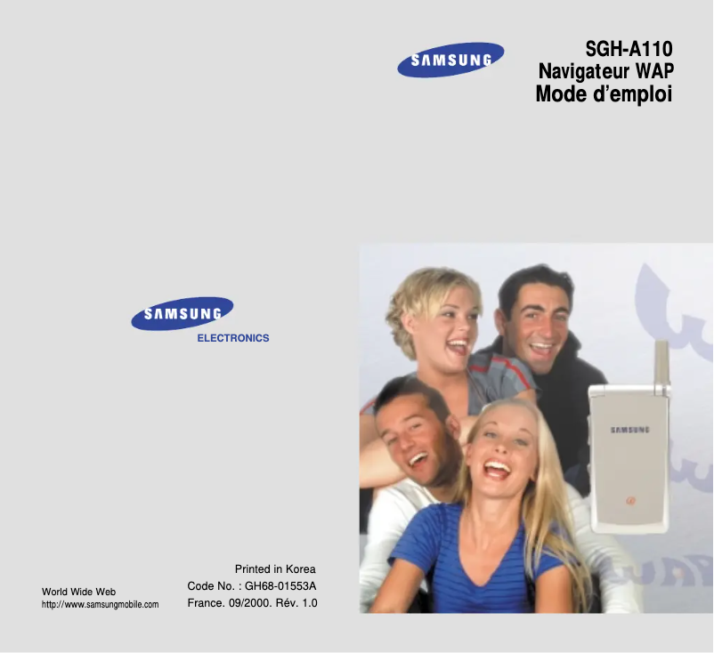Page n°1 - Manuel utilisateur Samsung SGH-A110
