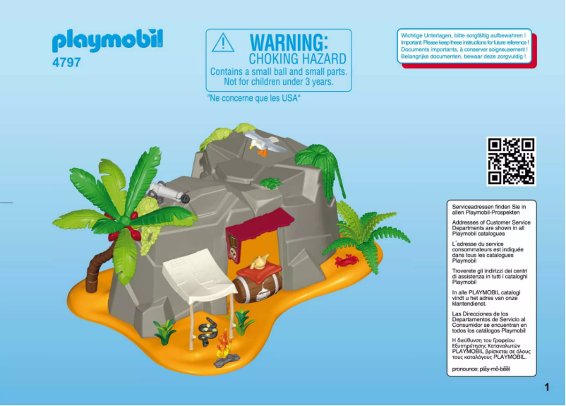 Page n°1 - Manuel utilisateur Playmobil Super 4 Pirate Cave 4797
