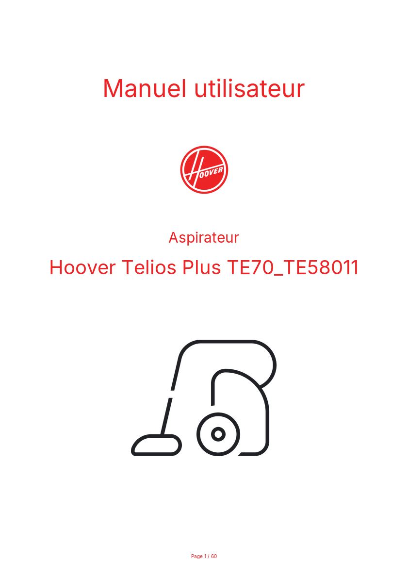 Image de la première page du manuel de l'appareil Telios Plus TE70_TE58011