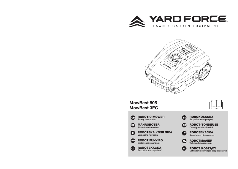 Page 1 de la notice Manuel utilisateur Yard Force MowBest 805
