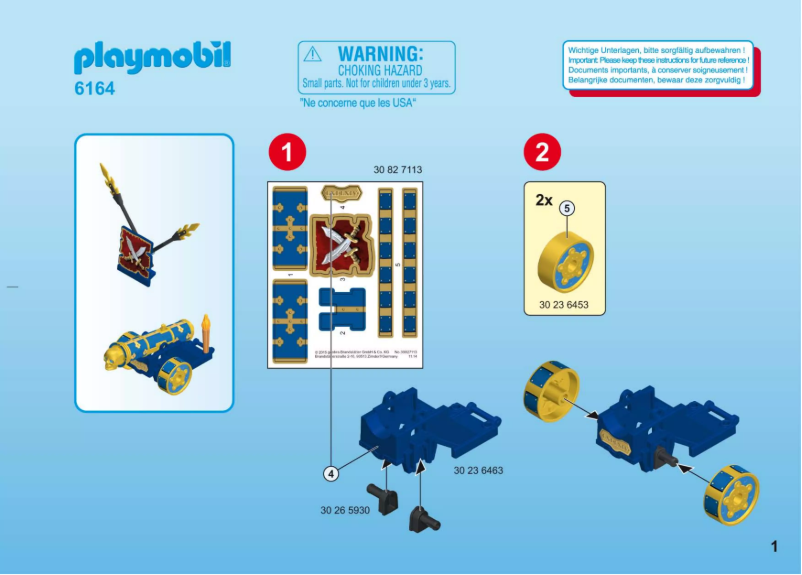 Image de la première page du manuel de l'appareil Pirates Blue Interactive Cannon with Pirate 6164