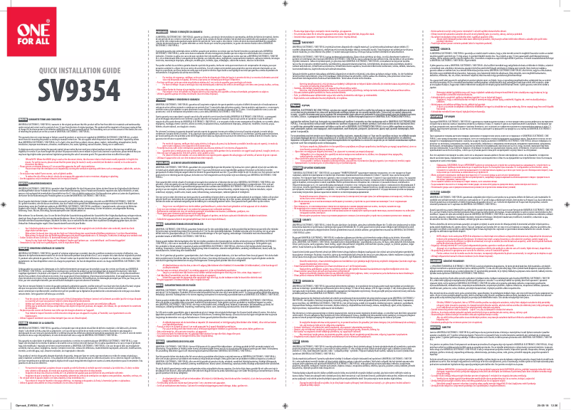 Image de la première page du manuel de l'appareil SV 9354