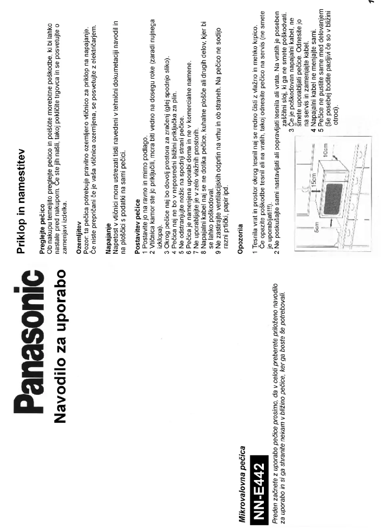 Page 1 de la notice Manuel utilisateur Panasonic Inverter NN-E442W