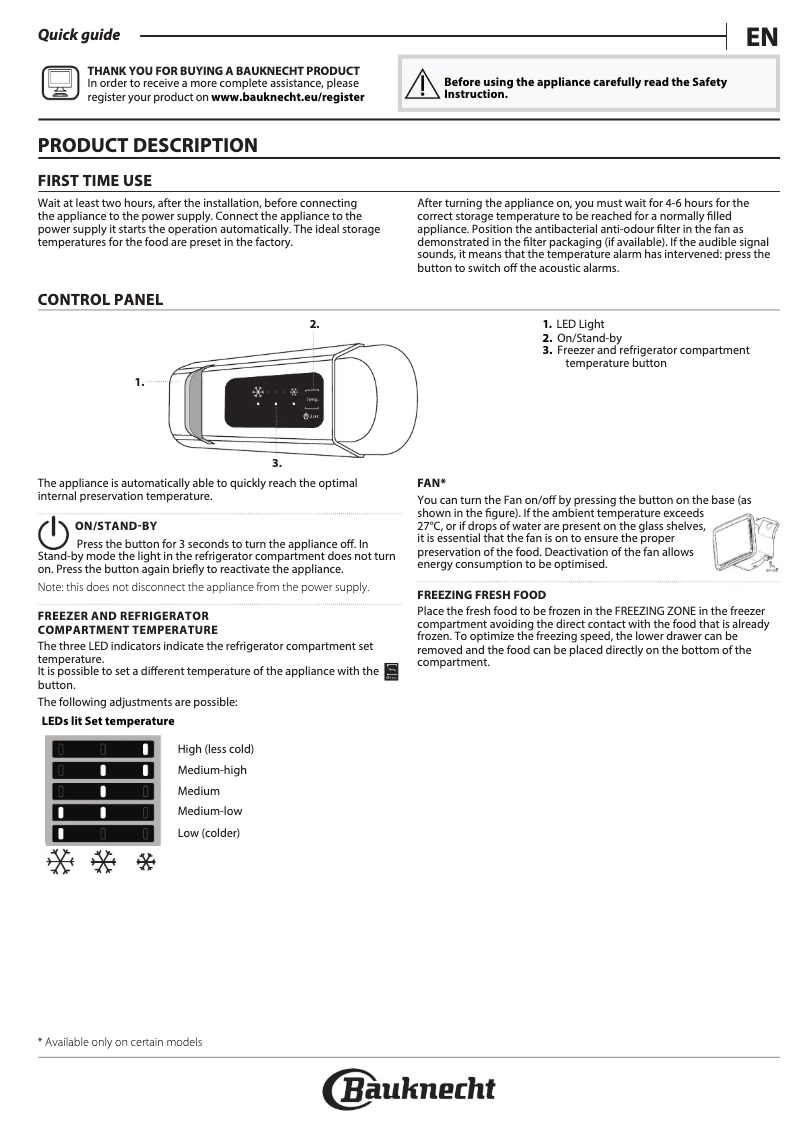 Page n°1 - Manuel utilisateur Bauknecht KGIS 1167 A++