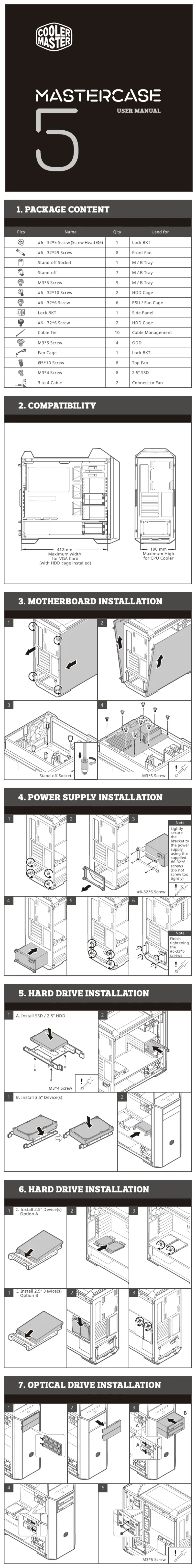Image de la première page du manuel de l'appareil MasterCase Pro 5