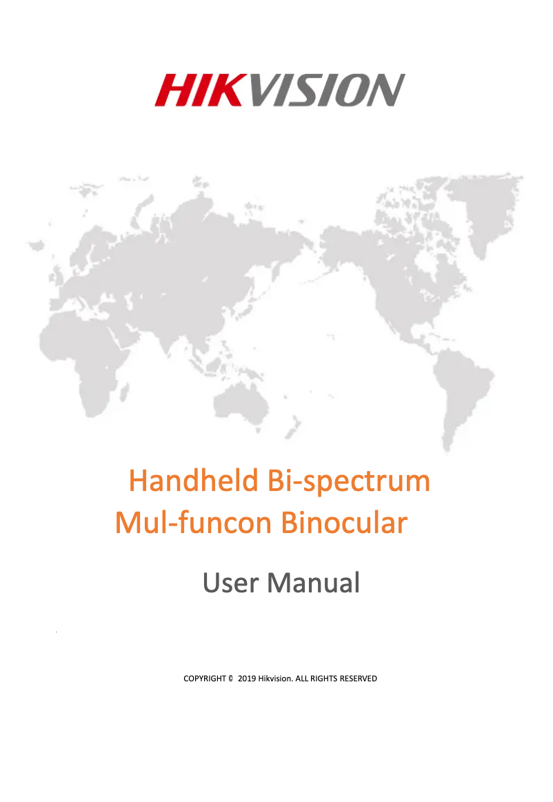 Page n°1 - Manuel utilisateur Hikvision DS-2TS36-100VI/WL